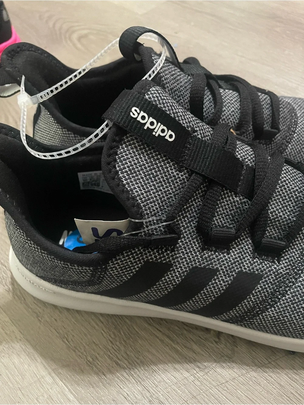 adidas Kids Grey & Black Athletic Sneaker